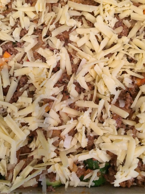 Hokkaido-Gemüse-Auflauf mit Hackfleisch